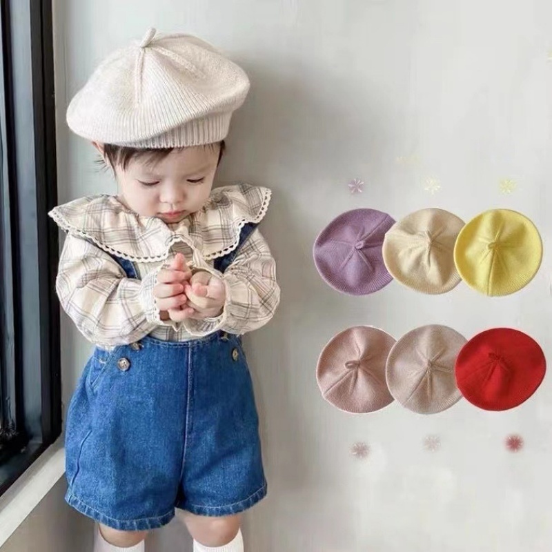Knit Beanie Hat Warm - 신상품 니트 아기 베레모 유아 패션