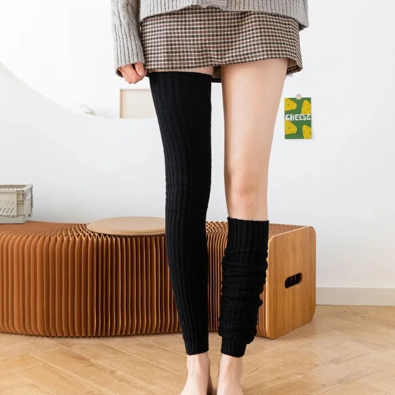 Thermal Sock Wool - 여성용 무릎 위 양말 보온 다리