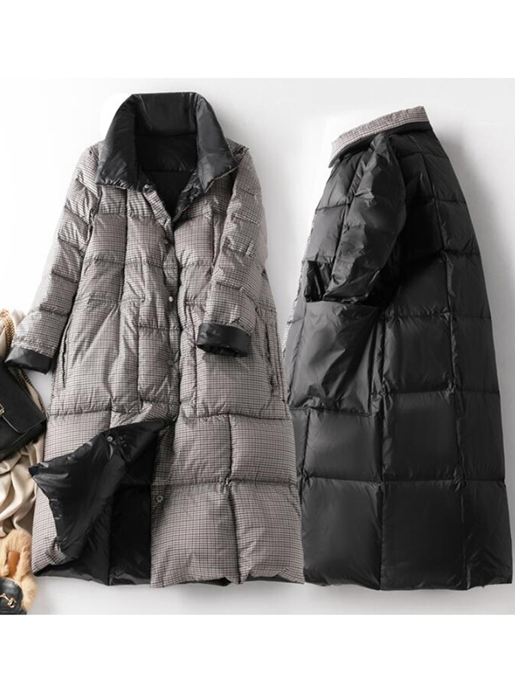 SEDUTMO 겨울 롱 다운 재킷 여성 초경량 격자 무 - Down Jacket Packable 리뷰 및 가격