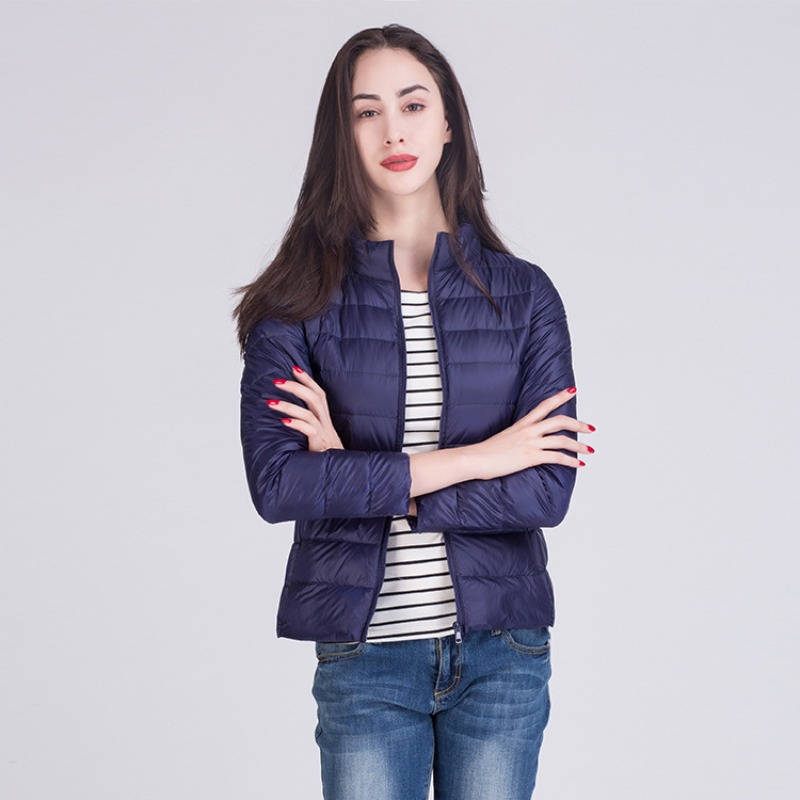 여성용 초경량 포장 가능한 퍼퍼 코트, 스탠드 칼라,  - Down Jacket Packable 리뷰 및 가격