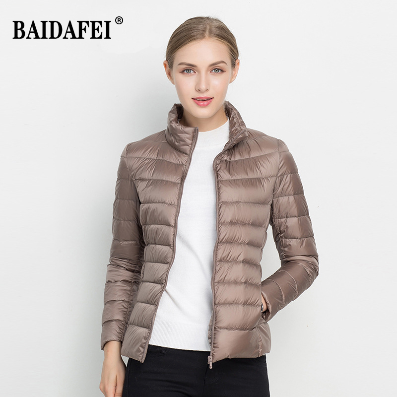 2025 여성용 숏 패딩 점퍼, 새로운 패션 스탠드 칼 - Down Jacket Packable 리뷰 및 가격
