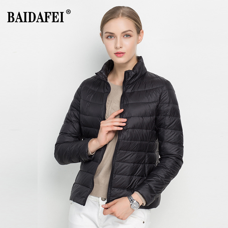 2025 여성용 숏 패딩 점퍼, 새로운 패션 스탠드 칼 - Down Jacket Packable 리뷰 및 가격