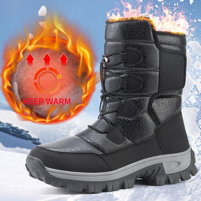 새로운 따뜻한 남성 플러시 스노우 부츠 하이 탑 겨울  - Waterproof Winter Boot 리뷰 및 가격