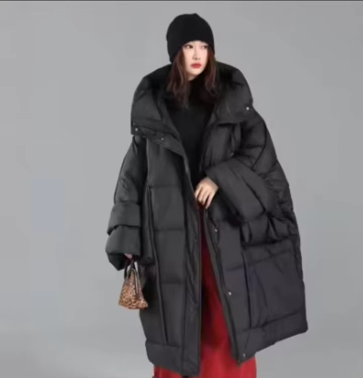 겨울용 솔리드 스탠드 칼라 루즈 다운 재킷 여성용 화이 - Down Jacket Packable 리뷰 및 가격