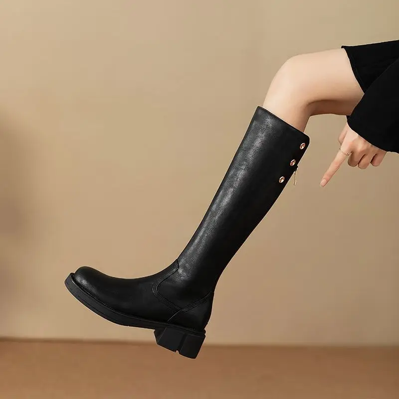 가을 겨울 중간 굽 여성 무릎 높이 부츠 방수 PU 패 - Waterproof Winter Boot 리뷰 및 가격